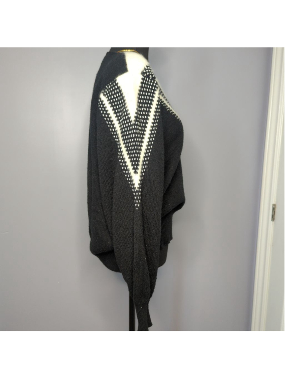 Vintage Christina Grant Angora Blend Sweater - Metallic Accents - Sz 2X - 80s - Picture 4 of 15
